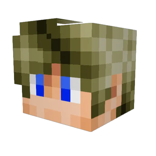 TheXcess Minecraft avatar head, 3D render