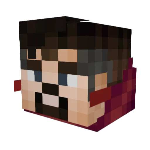 TheYoyoX Minecraft avatar head, 3D render