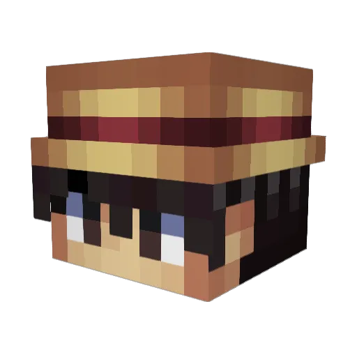 TheZaq Minecraft avatar head, 3D render