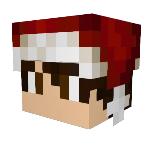 TheZhertPro1 Minecraft avatar head, 3D render
