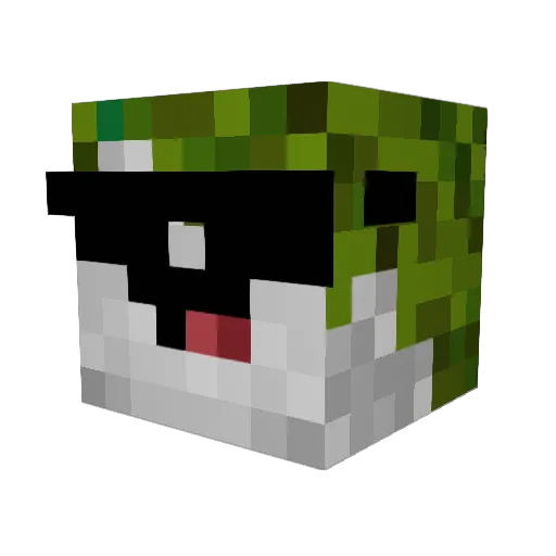 TheZombieBatman Minecraft avatar head, 3D render