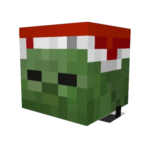 TheZombieYT Minecraft avatar head, 3D render