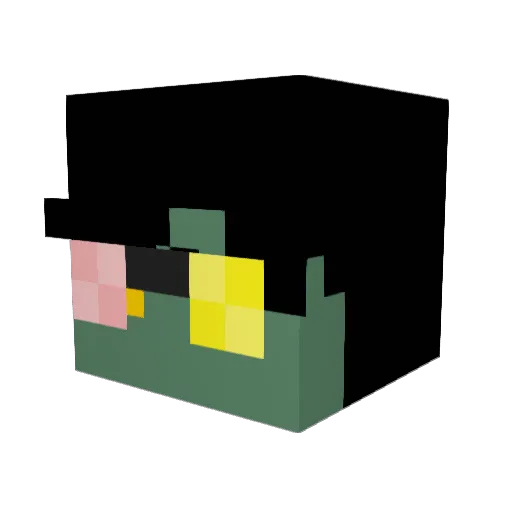 TheZombifiedLynx Minecraft avatar head, 3D render