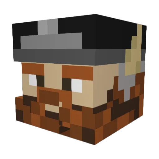 TheZues Minecraft avatar head, 3D render