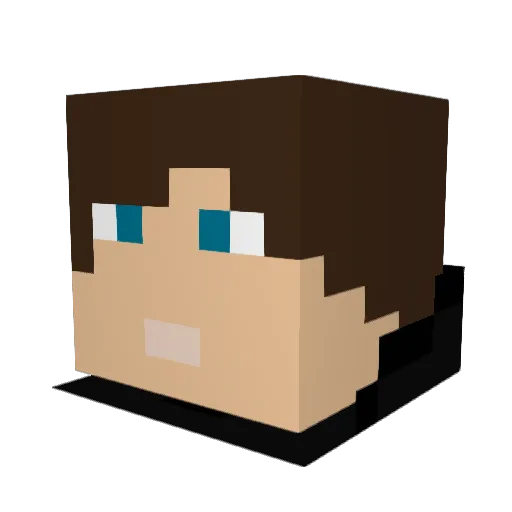 TheZwerg Minecraft avatar head, 3D render