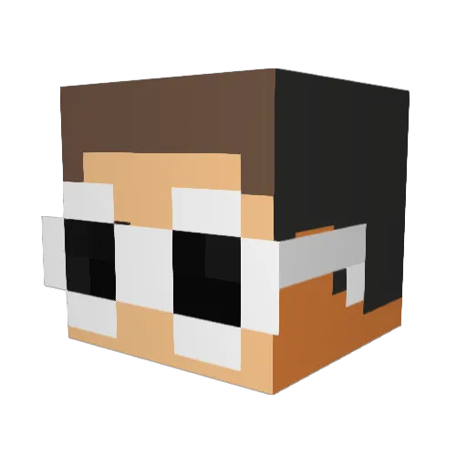The_3nix Minecraft avatar head, 3D render