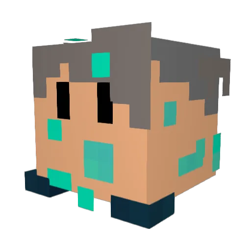 The_AC Minecraft avatar head, 3D render