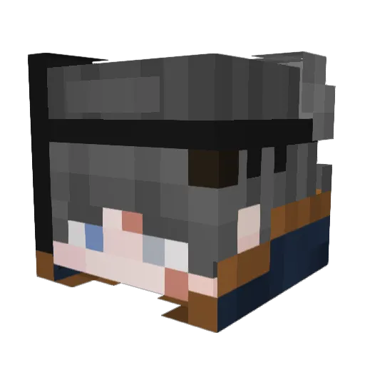 The_BIG_World Minecraft avatar head, 3D render