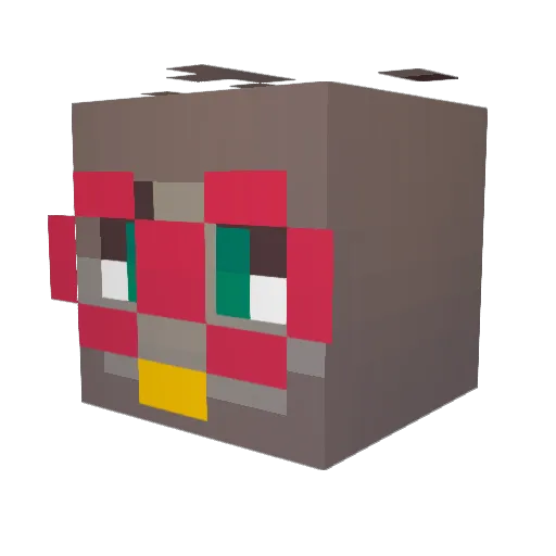 The_Backdash Minecraft avatar head, 3D render