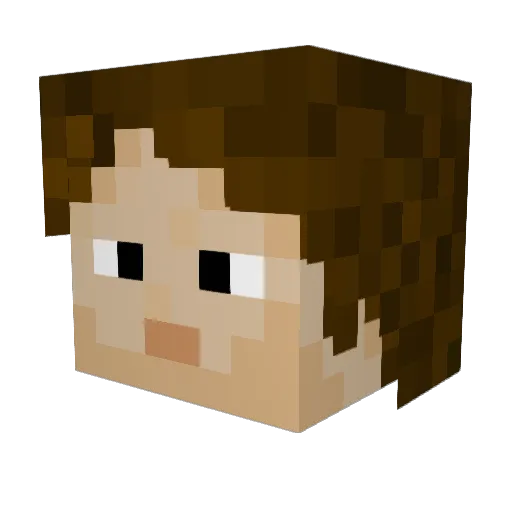 The_Barista Minecraft avatar head, 3D render