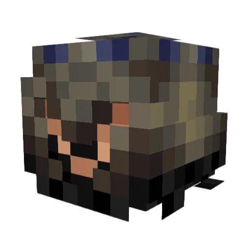 The_Black_Dwarf Minecraft avatar head, 3D render