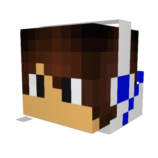 The_Blu_Light Minecraft avatar head, 3D render