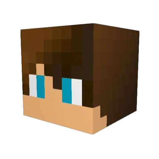 The_Bold_Man Minecraft avatar head, 3D render