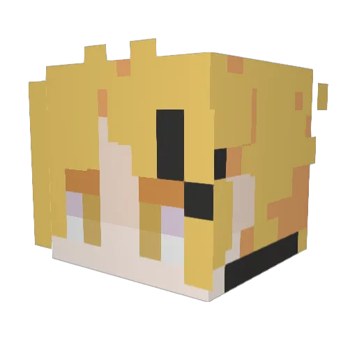 The_Booty Minecraft avatar head, 3D render