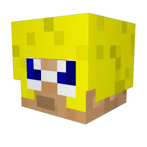 The_Botector Minecraft avatar head, 3D render