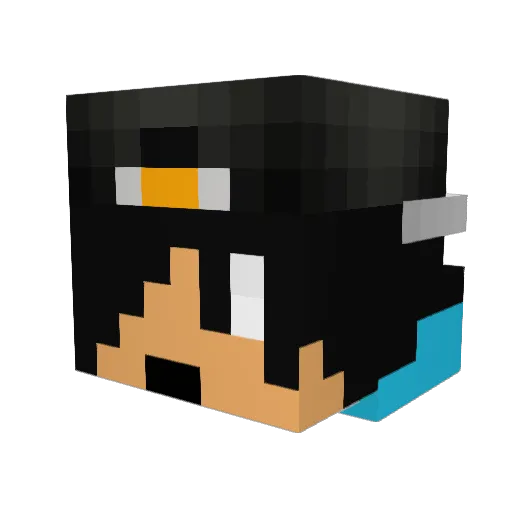 The_BozzGott Minecraft avatar head, 3D render
