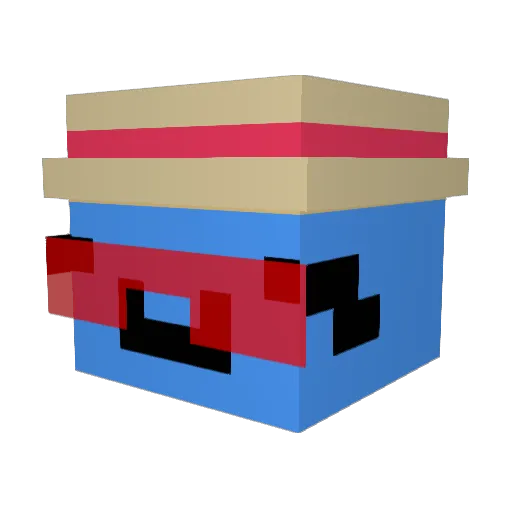 The_Bubble_ Minecraft avatar head, 3D render