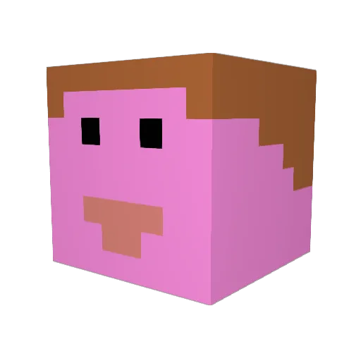The_Bulider Minecraft avatar head, 3D render