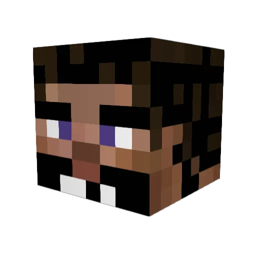 The_CL0WN Minecraft avatar head, 3D render