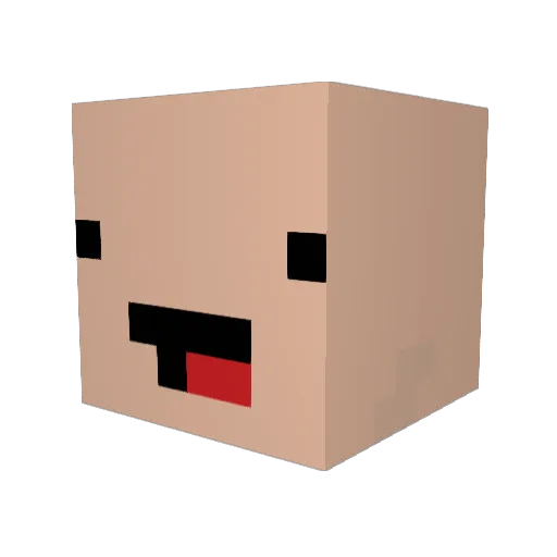 The_Cable_Guy Minecraft avatar head, 3D render