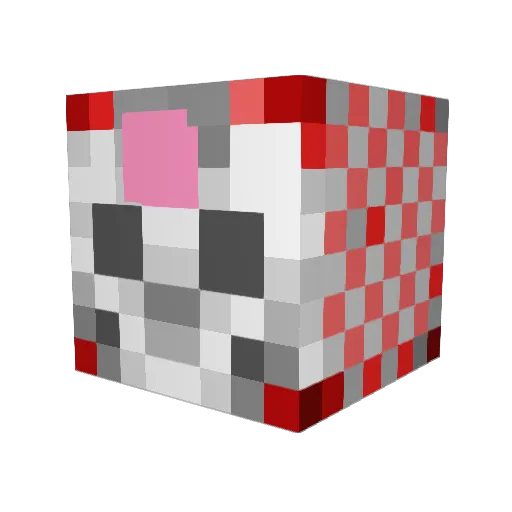 The_Calcium_King Minecraft avatar head, 3D render