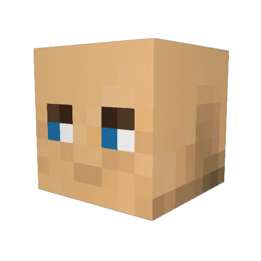 The_Closci Minecraft avatar head, 3D render