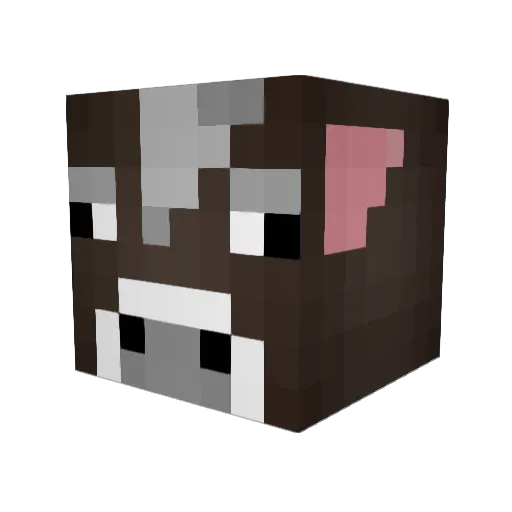 The_Cow_Carnage Minecraft avatar head, 3D render