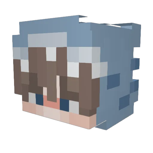 The_Cute_Girl Minecraft avatar head, 3D render