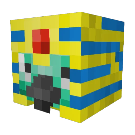 The_Cyan_Phoenix Minecraft avatar head, 3D render