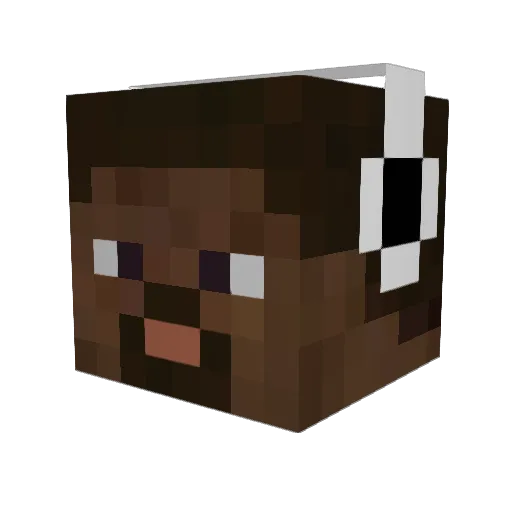 The_Dark_Bruce Minecraft avatar head, 3D render