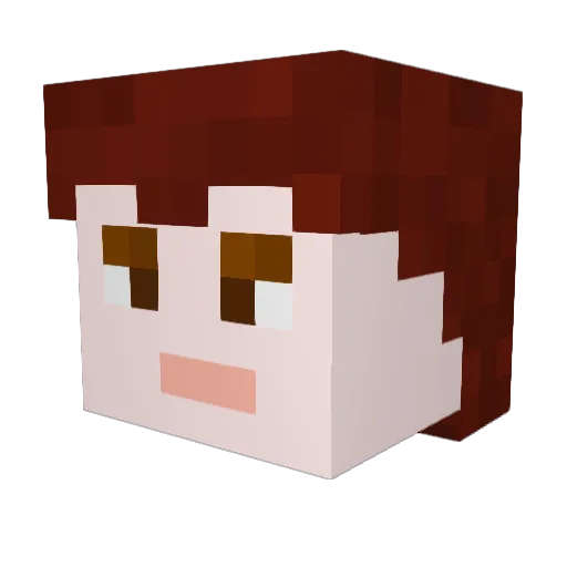 The_Dark_Fate Minecraft avatar head, 3D render