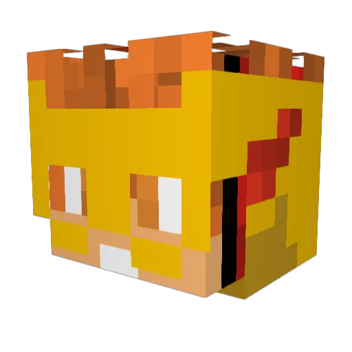 The_DeaP Minecraft avatar head, 3D render
