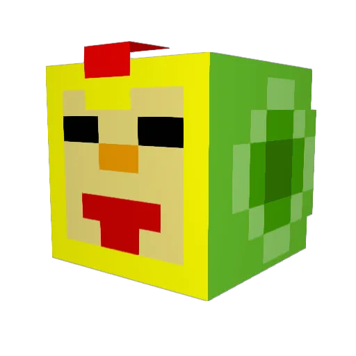 The_Diesel Minecraft avatar head, 3D render