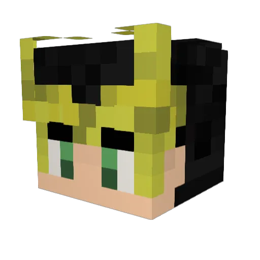 The_Disteec Minecraft avatar head, 3D render