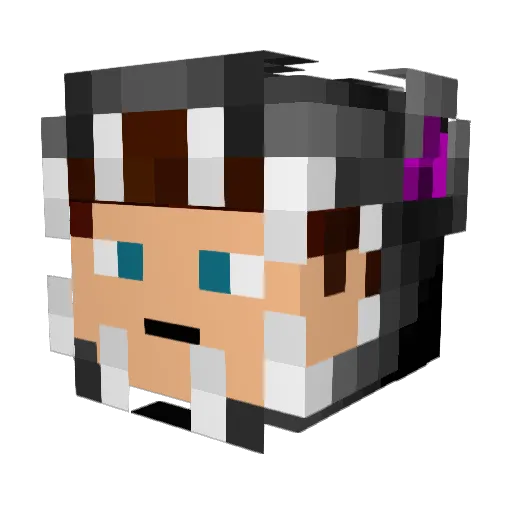 The_Dragon_Lover Minecraft avatar head, 3D render