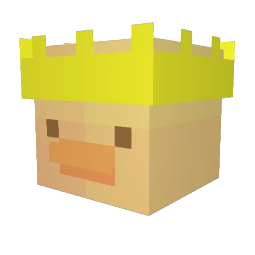 The_Duck_King08 Minecraft avatar head, 3D render