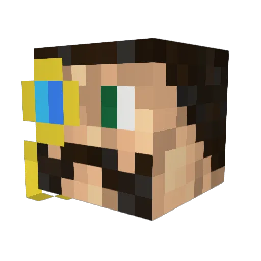 The_Explorator1 Minecraft avatar head, 3D render