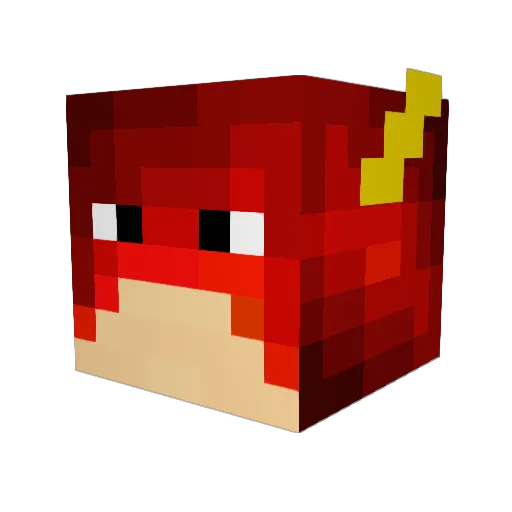The_Flash12 Minecraft avatar head, 3D render