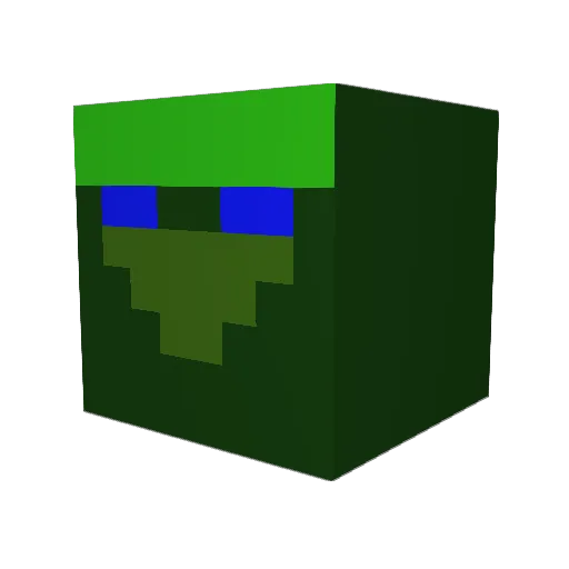 The_Fuze Minecraft avatar head, 3D render