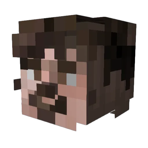 The_GaMERFoX Minecraft avatar head, 3D render