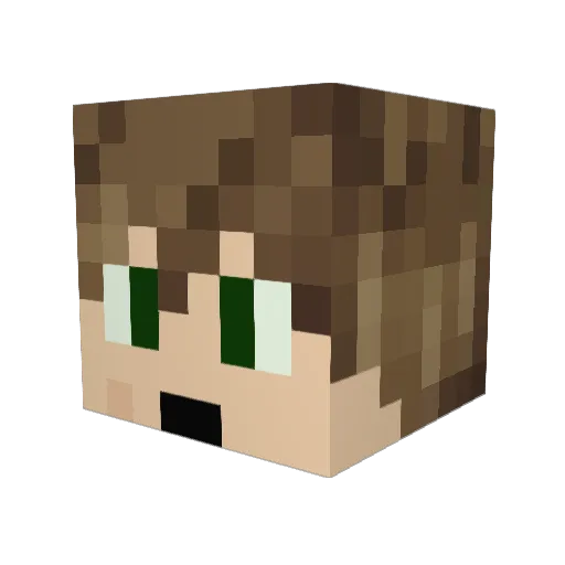 The_Gemrald Minecraft avatar head, 3D render