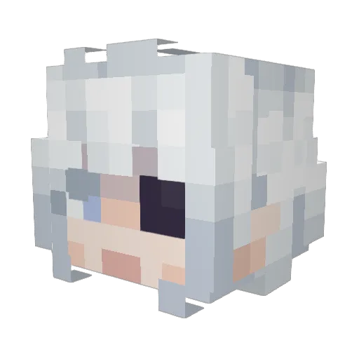 The_Ghost_Face01 Minecraft avatar head, 3D render