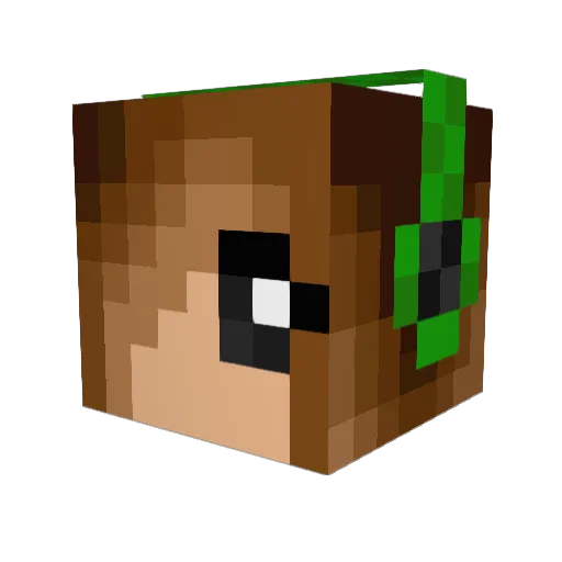 The_Girly1 Minecraft avatar head, 3D render