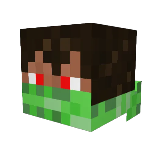 The_Gr33k Minecraft avatar head, 3D render