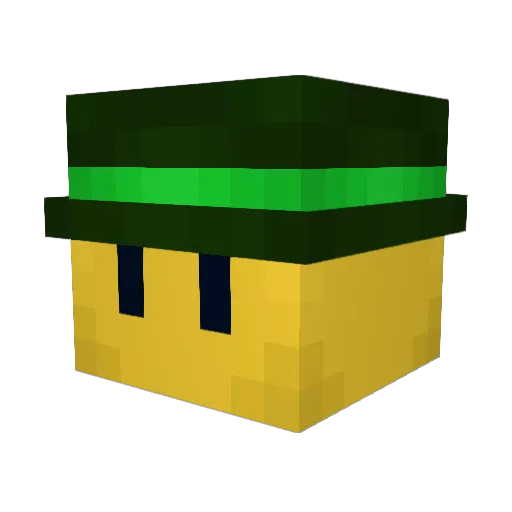 The_Gr33n Minecraft avatar head, 3D render