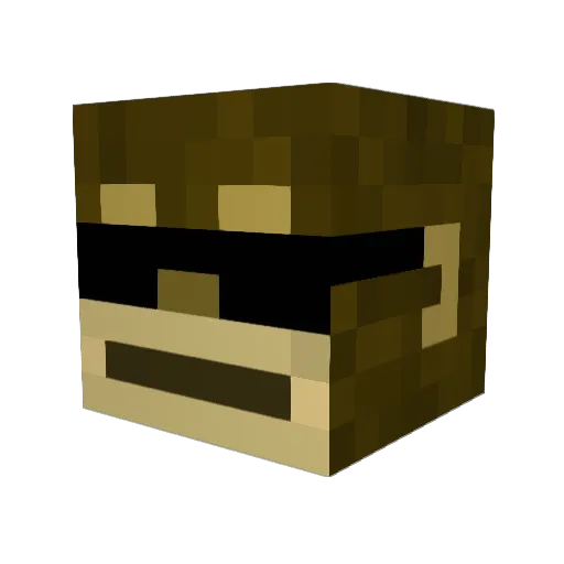 The_Great_Monkey Minecraft avatar head, 3D render