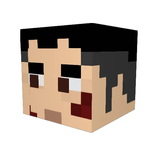 The_Groovy_man Minecraft avatar head, 3D render