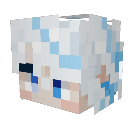 The_GuA Minecraft avatar head, 3D render