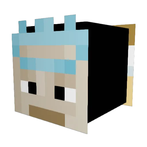 The_Guide_Pro Minecraft avatar head, 3D render