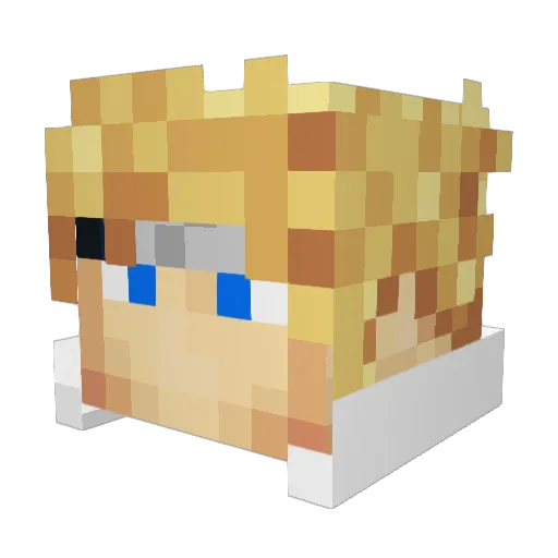 The_HahaMan Minecraft avatar head, 3D render